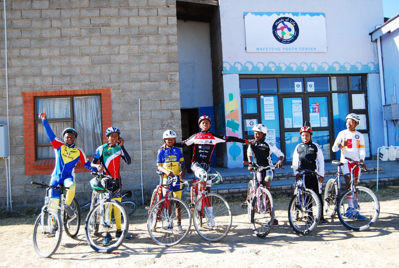#11 Lesotho Youth Center Cyclist outside Center IMG-20211002-WA0013