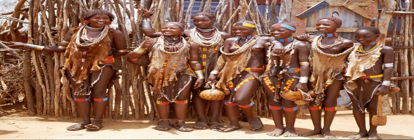 African individuals wearing their cultural attire