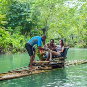 Bamboo rafting at Lethe Village in Jamaica