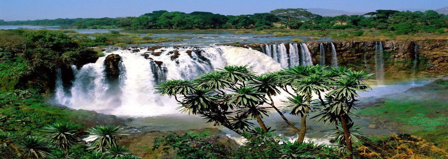 A waterfall in Ethiopia
